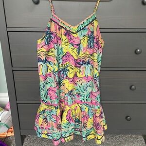 America & Beyond Vibrant Tropical Print Floral Dress